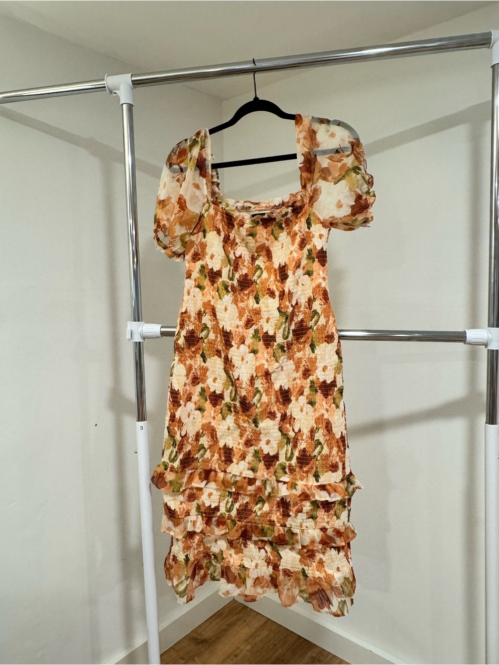 Abercrombie & Fitch Pink Floral Midi Dress